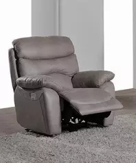 Grey Soft Touch Fabric Armchair